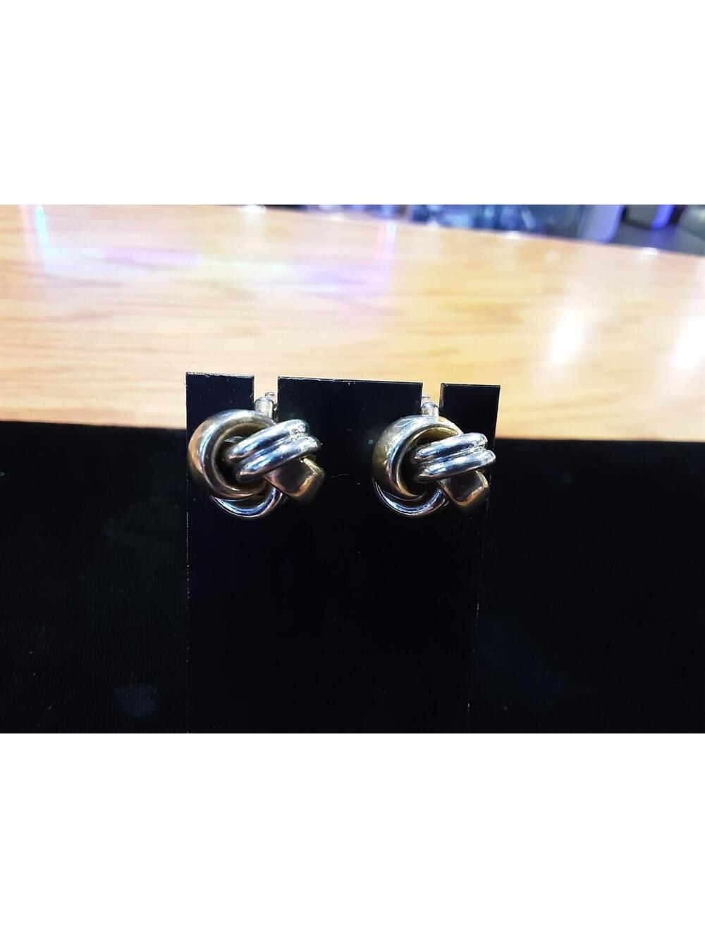 Cufflinks, Vintage Gold and Silver Tone Love Knot
